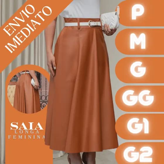 Saia Longa Feminina - Saia Moda Evangélica  Saia Godê Rodada Saias evangélicas Saia Country