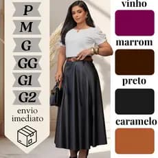 Saia Longa Feminina Moda Evangélica Godê Rodada Varias Cores Confortável Lançamento 2026 Promoção