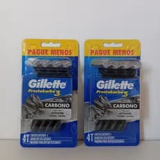 Aparelho de Barbear Gillette Prestobarba3 com 3 laminas Carbono Ativado 4 Unidades