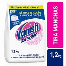 VANISH OXI ACTION CRISTAL WHITE 1,2 Kg - Tira Mancha em pó