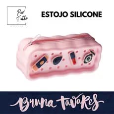 Estojo De Silicone Com Pins Bruna Tavares