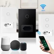 Interruptor inteligente de toque wifi sem fio neutro remoto 1 2 3 4 de luz de ganga controle de voz REAL LIFE
