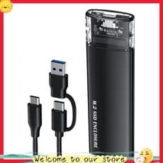 Caixa De Disco Rígido De Gabinete Externo M . 2 2280 2260 2242 SSD NVME PCIe NGFF SATA Protocolo Duplo USB Tipo C PCI-E