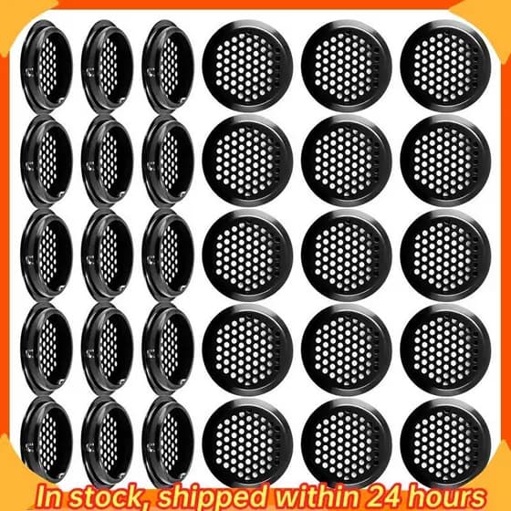 [hobbes1] 30 Unidades De Aberturas De Soffit De 2 Polegadas , Ar Redondas , Ventilação De Aço Inoxidável , Grelha De Mal