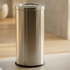 LIXEIRA INOX 9,1 L TAMPA BASCULANTE COZINHA BANHEIRO ESCRITÓRIO