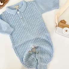 Macacão bebê liso Roupa Tricot Saída Maternidade Moda Infantil Menino Menina Polo Vermelho