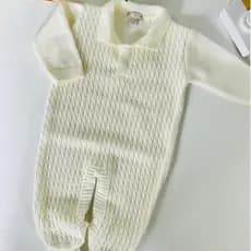 Macacão bebê liso Roupa Tricot Saída Maternidade Moda Infantil Menino Menina Polo Off