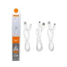 Cabo USB 2M Lightning / Micro-V8 / Tipo-C 3A Altomex