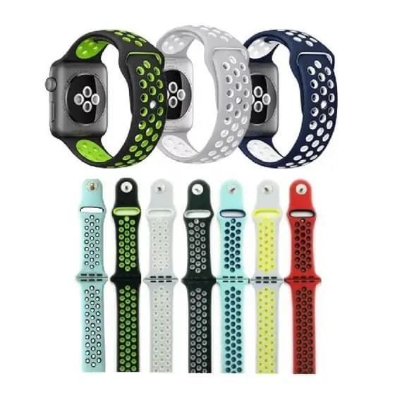 Pulseira de Silicone Com Furinho / Lisa Esportiva para Smartwatch