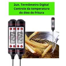 Termômetro Digital Culinária/Cozinha/Alimentos/Medidor Temperatura Fritura/Carnes/Frango/Doces/Chá