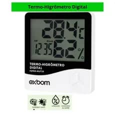 Termo-Higrômetro Digital Termômetro Medição de Umidade e Temperatura EXBOM