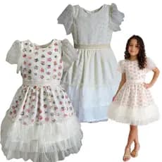 Vestido Infantil Day Dream - Estilo Princesa para Festas, Passeios e Ano Novo