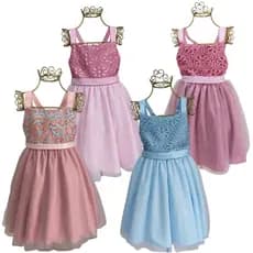 Vestido Infantil Bordado Dery E Bordado Cindy - Vestido Lindo para Festas e Eventos