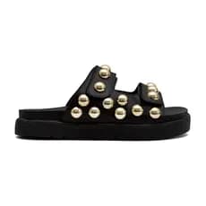 Sandalia Papete Feminina Birken Ajustavel Leve Confortavel em Pedras Brilhantes
