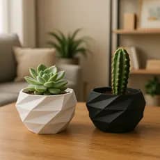 Kit 2 Vasinhos Decorativos Para Plantas Flores e Decoração de Casa Moderno