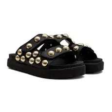 Papete Sandalia Birken Slide Brilhante Leve e Confortavel Feminina