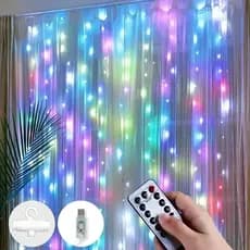 Cortina Natalina de Luz LED Colorido 3 Metros Conector USB Altomex AL-4751