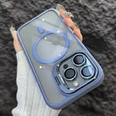 Capinha Premium Magsafe Com Suporte Câmera + Kit Lente Proteção iPhone 16 16Pro 16Plus 16ProMax