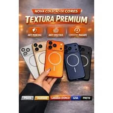Capinha Capa iPhone 13 14 15 16 17 Pro Max – Capa Magnética Fosca Anti Impacto com Proteção de Lente MagSafe