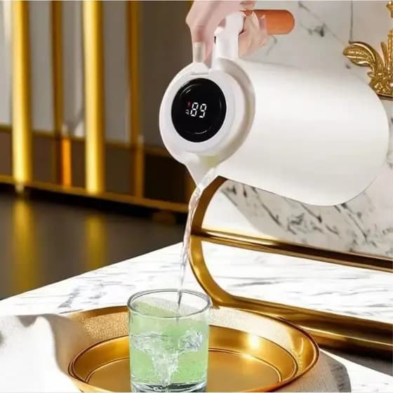 GARRAFA TÉRMICA CAFÉ COM TERMÔMETRO DEGITAL - 1L