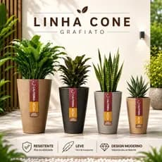 Vaso Decorativo CONE GRAFIATO