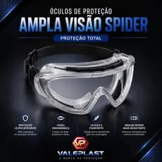 Óculos De Proteção Epi Ampla Visão Spider