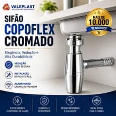 Sifão Copo Universal Copoflex Cromado Valeplast