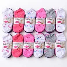 Meias Femininas Soquete Estampadas Algodão Confortável KITS Brancas e Coloridas Casual Dia a Dia