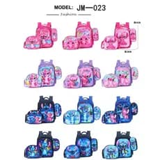 Kit Escolar Infantil Bolsa Lancheira Estojo Estampas 3D Menina e Menino Unissex SDZ
