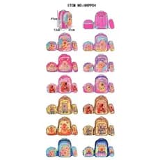 Kit Escolar Infantil Bolsa Lancheira Estojo Estampas 3D Menina e Menino com luzes