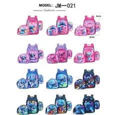 Kit Escolar Infantil Bolsa Lancheira Estojo Estampas 3D Menina e Menino Unissex  SDZ JM