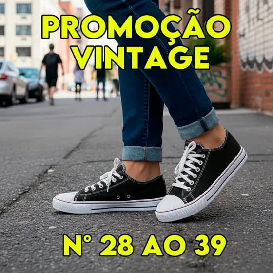 Tênis Vintage Star Unissex promoção masculino feminino escola trabalho