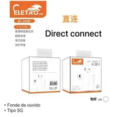 Fone de Ouvido Com Fio Lightning - Eletromex EL-1408