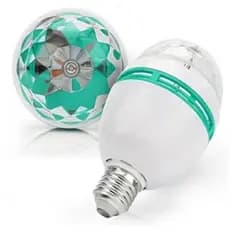Lâmpada Giratória Colorida Led Bola Maluca Rgb Tomada para Festas Baladas