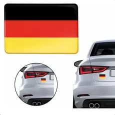 Adesivo Resinado Bandeira Alemanha Carro Moto Notebook Capacete Países - Tamanho 8x5cm Resistente