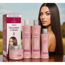 Kit Capilar Descansa Cabelo Antifrizz para Cabelos Lisos - Hidratação e Brilho Diário