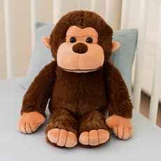 Macaco de Pelucia Bicho de Pelúcia Selva Safari 35cm Decorativo Brinquedo Dia das Crianças