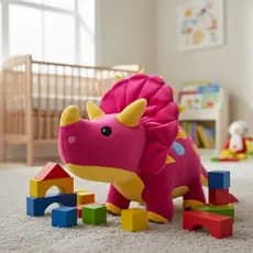 Dinossauro de Pelúcia 37cm Dino Fofo Brinquedo Infantil Presente de Dia das Criança Antialérgico