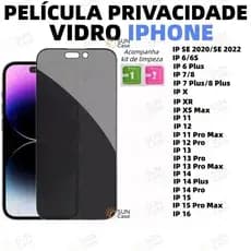 Película Para iPhone 17 16 15 14 13 12 11 X XS XR 7 8 6 6S SE Pro Max Plus 2020 2022 Protetor Privacidade Anti Spy FKM