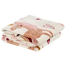 Manta Flannel Solteiro Bouti Kids Infantil Estampado 2,40m x 1,50m - UNICÓRNIO