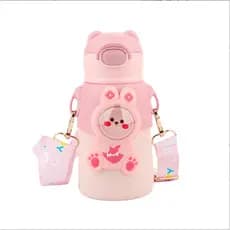 Garrafa Infantil Térmica Alumínio com Canudo e Alça Personagem 500ml - Modelos sortidos para escolher