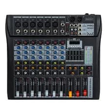 Mixer de Áudio Profissional 8 Entradas com Bluetooth USB Equalizador e Gravação Digital Mesa de Som