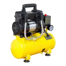Compressor de Ar Silencioso 9 Litros 1000W Portátil para Pintura e Ferramentas 110V 220V 60Hz