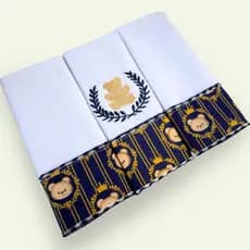 Toalhinhas Paninho de Boca Higiênicas Bordada Atoalhado Kit com 3 Unidades