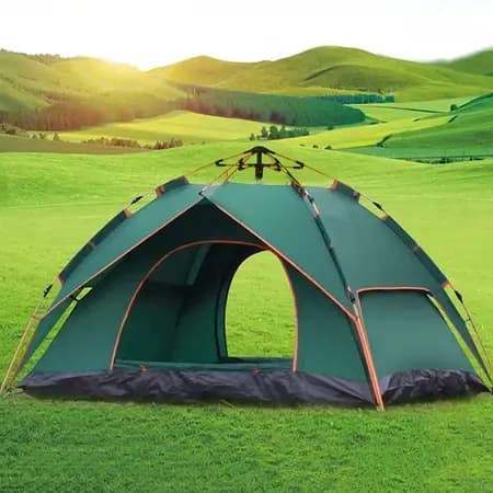 Barraca Impermeável Portátil para Camping 4 Pessoas com Dois Andares 200x210x135cm Ideal para Praia