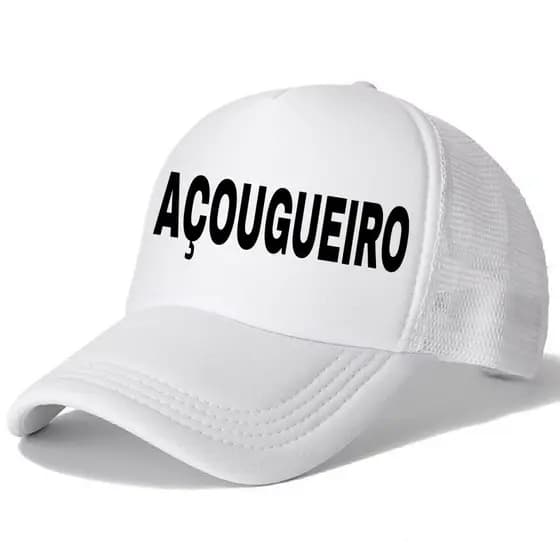 BONÉ ABA CURVA COM TELINHA AÇOUGUEIRO BAR/ MERCADO /CHURRASCO/ LOJA GN