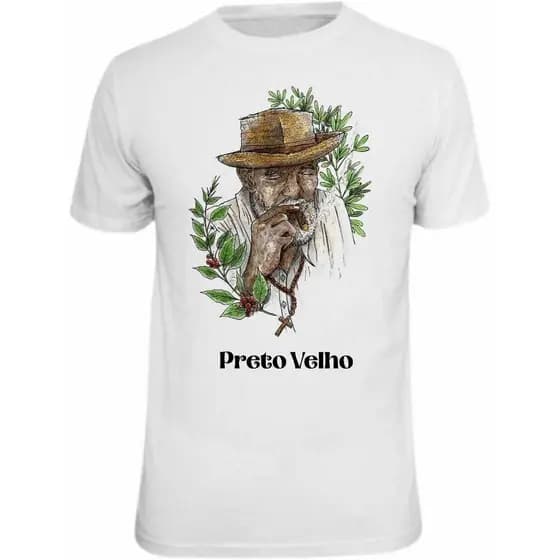 camiseta -Preto Velho-Umbanda Gael Shop Geo