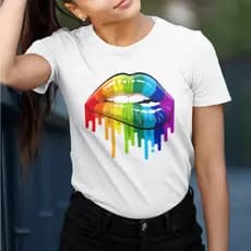 T-shirts Camiseta Premium Orgulho Lgbt Boca Arco Iris 01 Lançamento 2024 Variedades GN