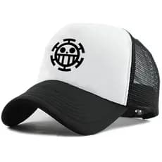 Boné Anime  Série One Piece Trafalgar Law Trucker Telinha Aba Curva Anime  Unissex Lançamento GN