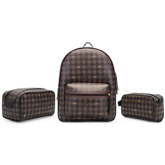 Kit Mochila + Necessarie Bolsa Organizadora Maquiagem  Acessórios Viagem Unissex  GN